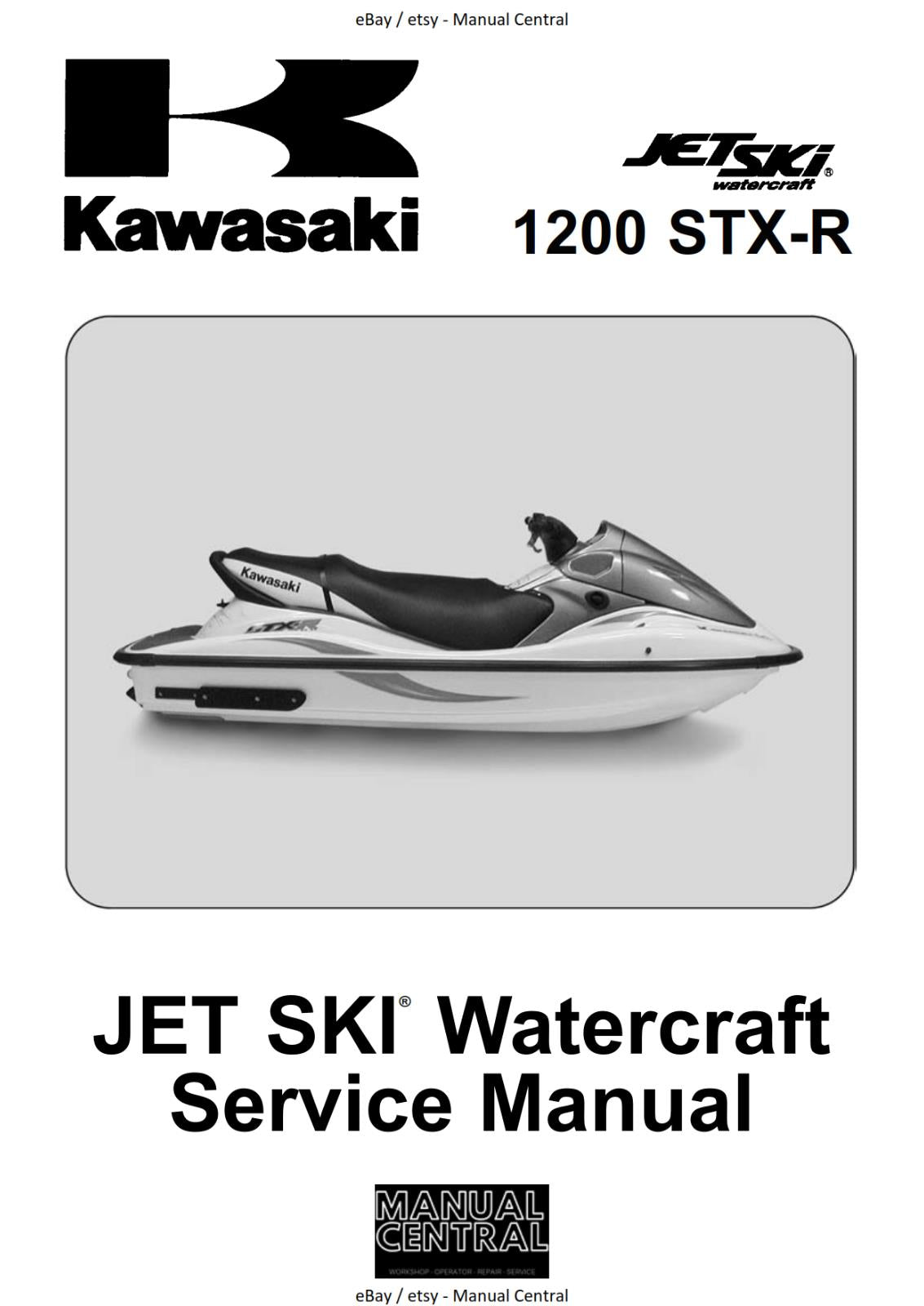 KAWASAKI 1200 STX-R -JET SKI WATERCRAFT SERVICE MANUAL 2004 - 2005 REPRINTED