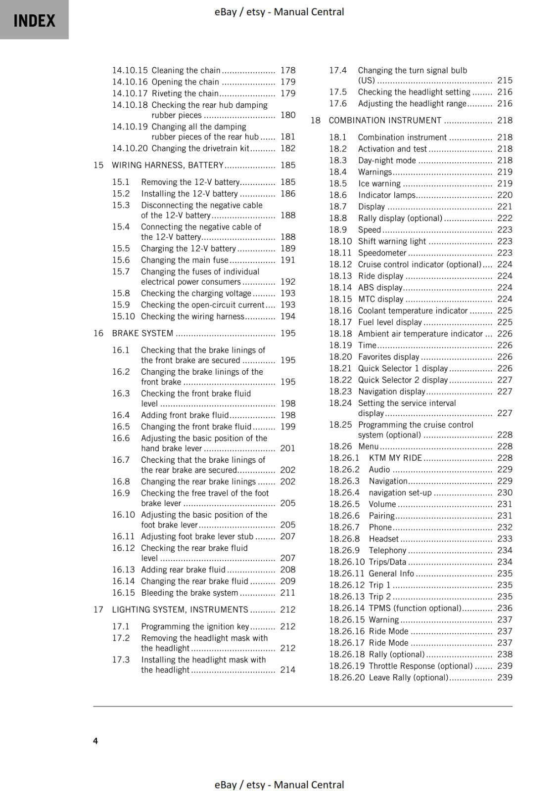 KTM 2022 - 890 ADVENTURE R - REPAIR WORKSHOP SERVICE MANUAL REPRINT