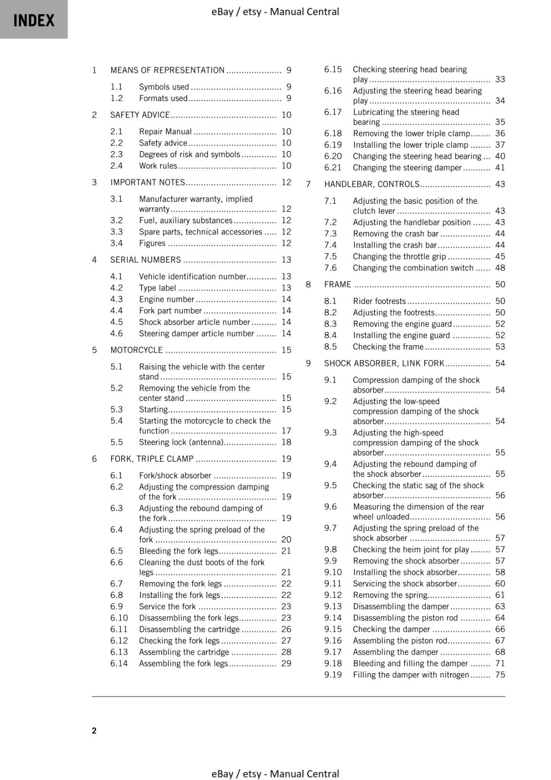 KTM 2022 - 1290 SUPER ADVENTURE R - REPAIR WORKSHOP SERVICE MANUAL REPRINT