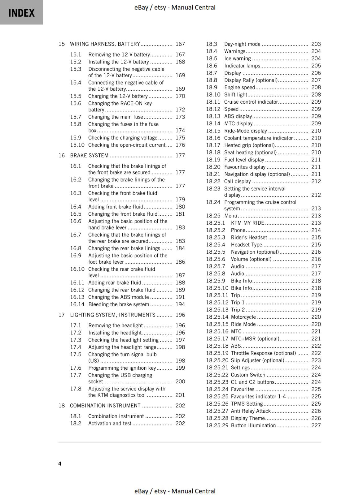 KTM 2022 - 1290 SUPER ADVENTURE R - REPAIR WORKSHOP SERVICE MANUAL REPRINT