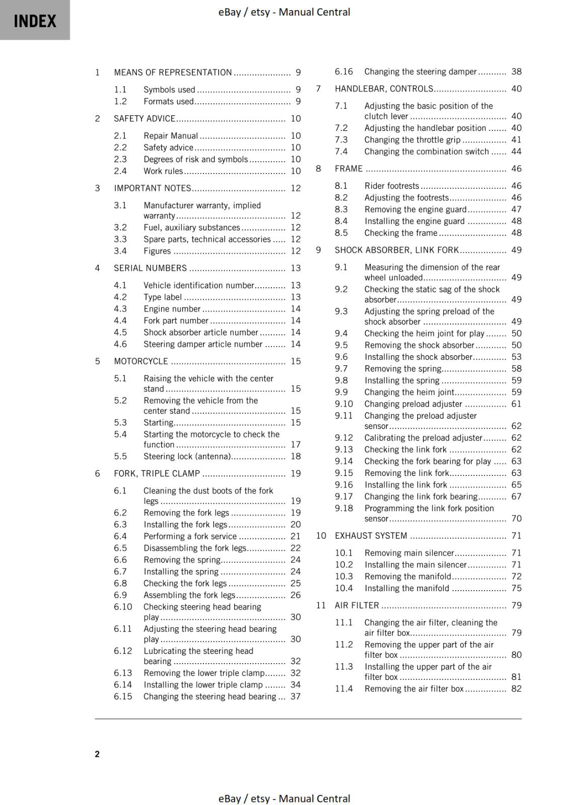 KTM 2022 - 1290 SUPER ADVENTURE S - REPAIR WORKSHOP SERVICE MANUAL REPRINT