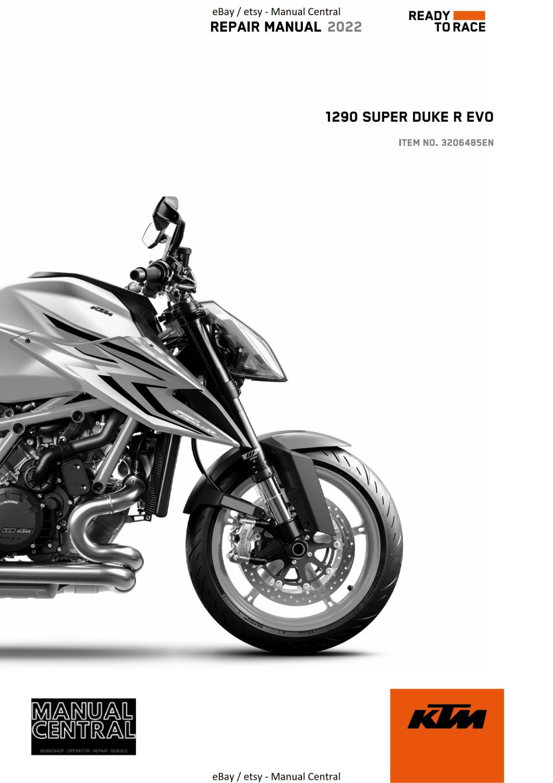 KTM 2022 - 1290 SUPER DUKE R EVO - REPAIR WORKSHOP SERVICE MANUAL REPRINT