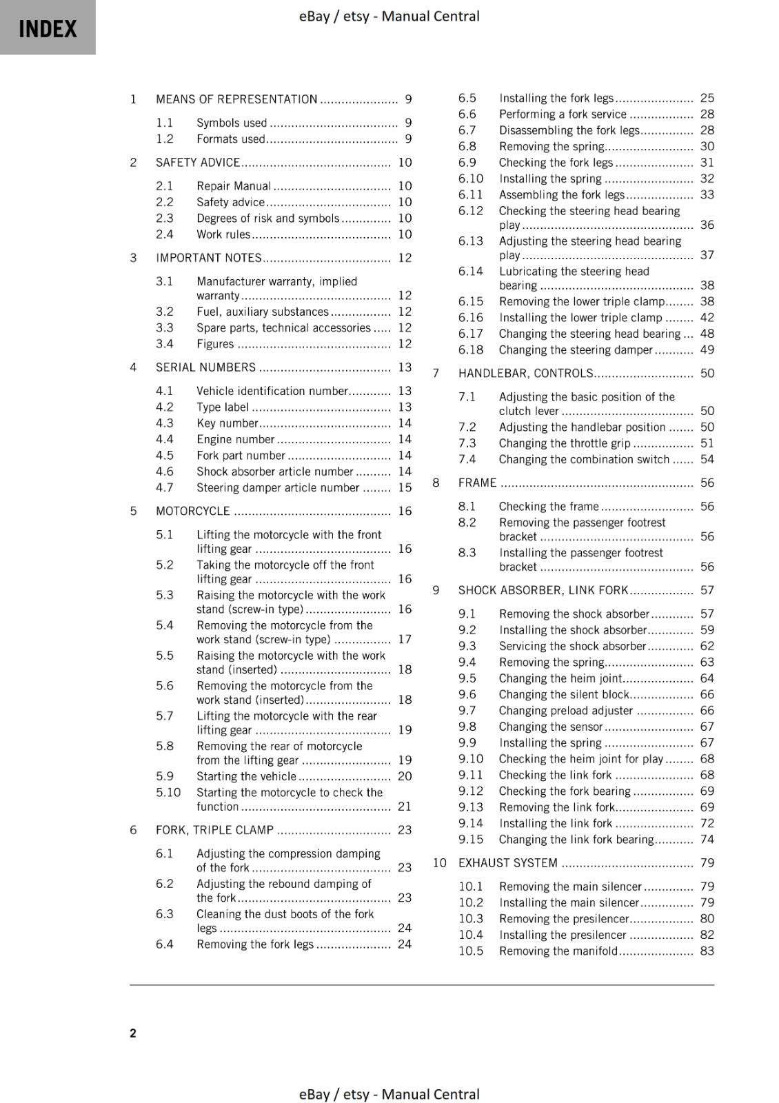 KTM 2022 - 1290 SUPER DUKE R EVO - REPAIR WORKSHOP SERVICE MANUAL REPRINT