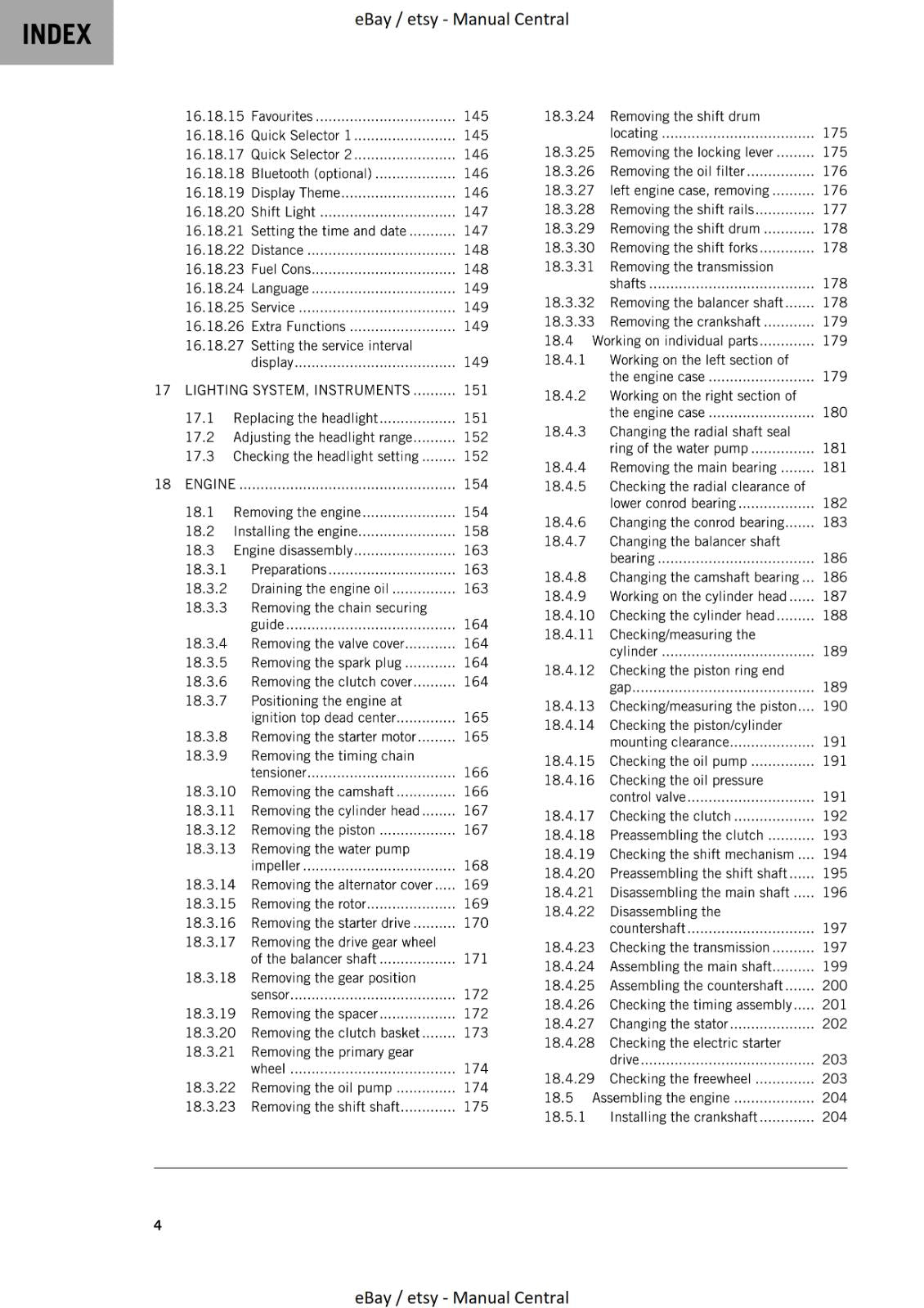 KTM 2022 - RC 125 - REPAIR WORKSHOP SERVICE MANUAL REPRINTED