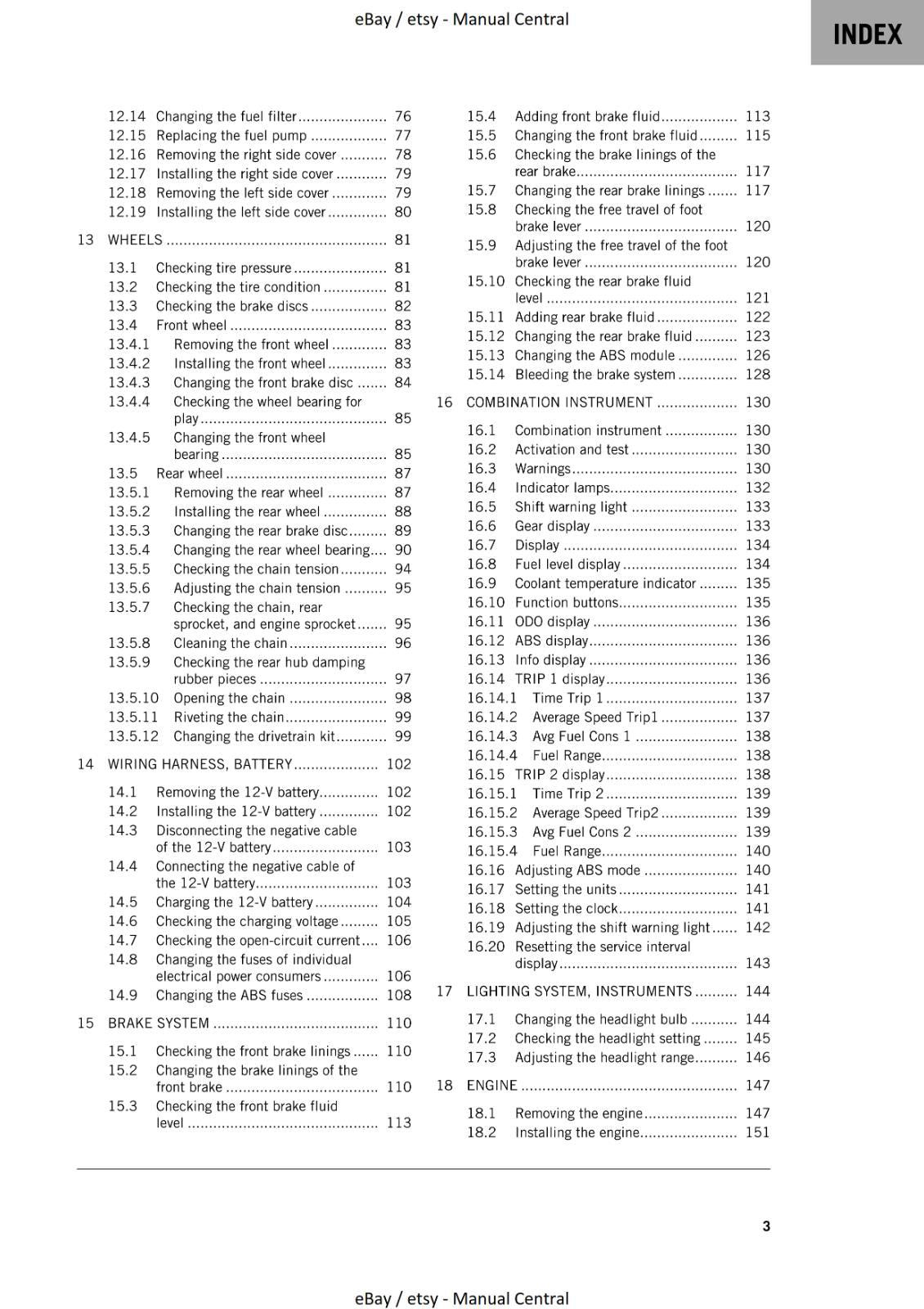 KTM 2022 - RC 200 - REPAIR WORKSHOP SERVICE MANUAL REPRINTED