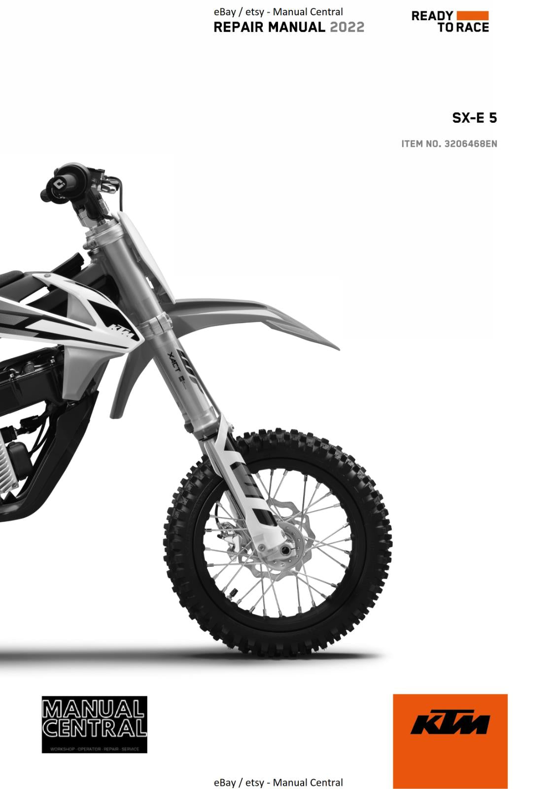 KTM 2022 - SX-E 5 - REPAIR WORKSHOP SERVICE MANUAL REPRINTED