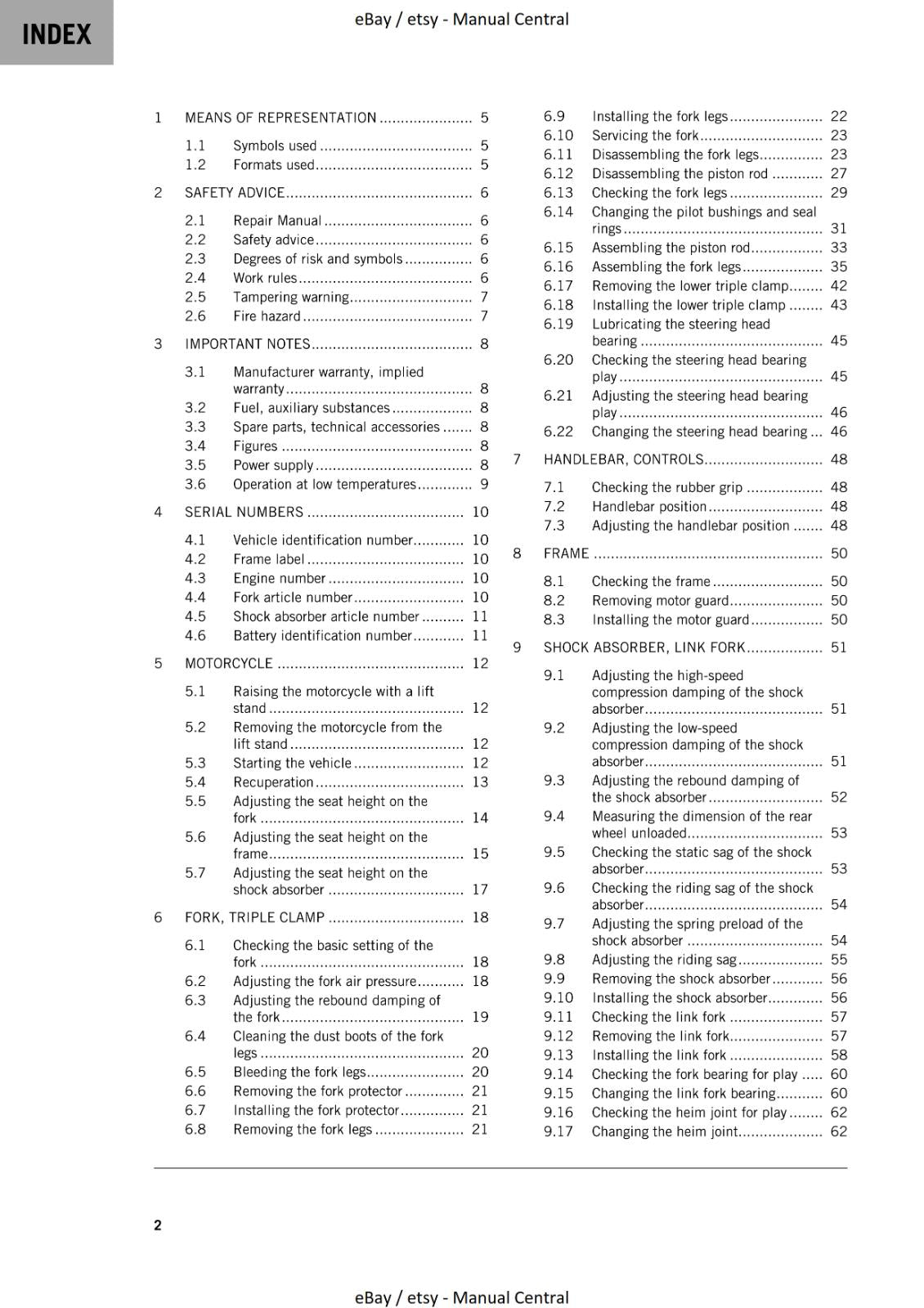 KTM 2022 - SX-E 5 - REPAIR WORKSHOP SERVICE MANUAL REPRINTED