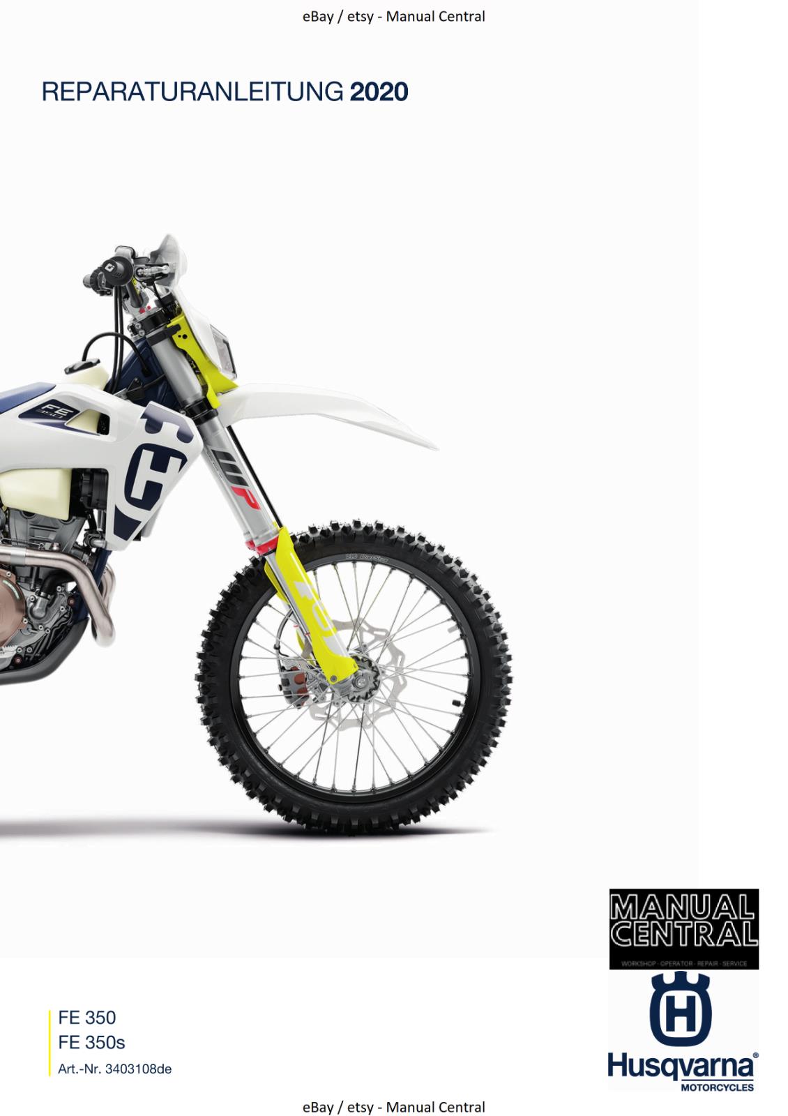 HUSQVARNA 2020 - FE 350 350s- REPARATURANLEITUNG - GERMAN LANGUAGE