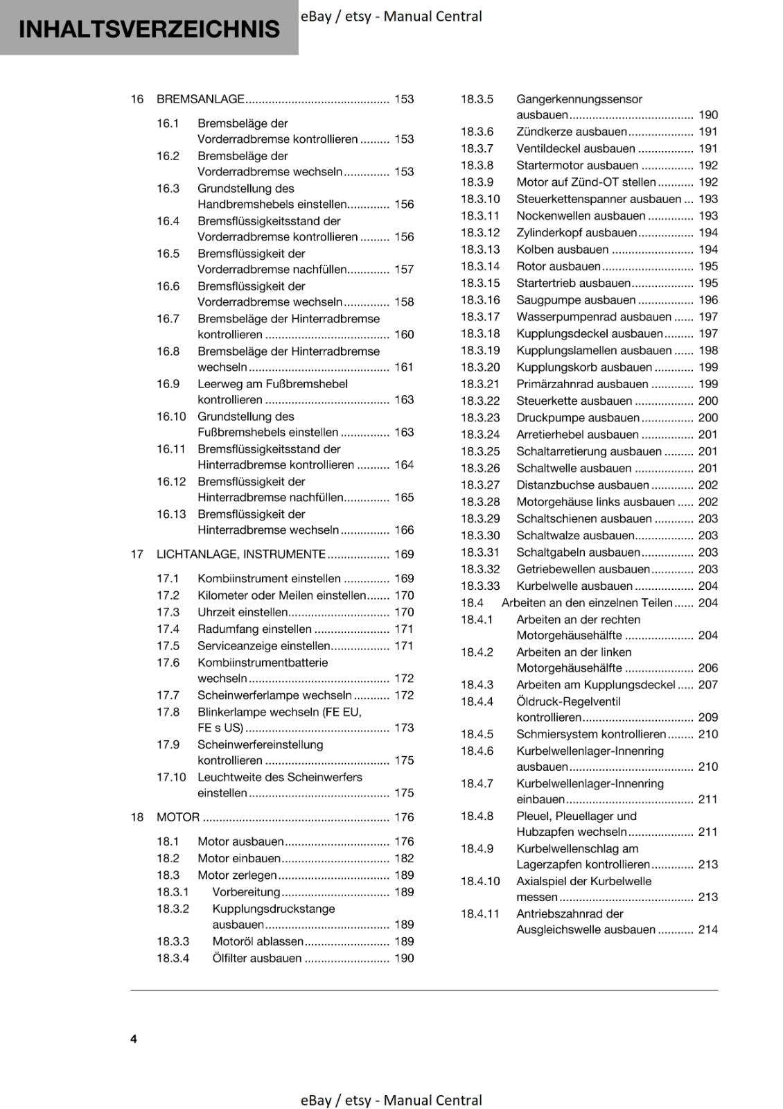 HUSQVARNA 2020 - FE 350 350s- REPARATURANLEITUNG - GERMAN LANGUAGE