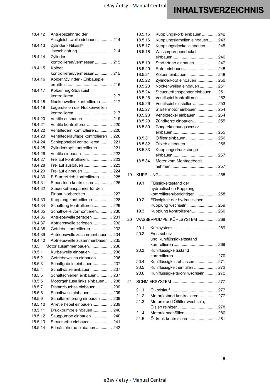 HUSQVARNA 2020 - FE 350 350s- REPARATURANLEITUNG - GERMAN LANGUAGE
