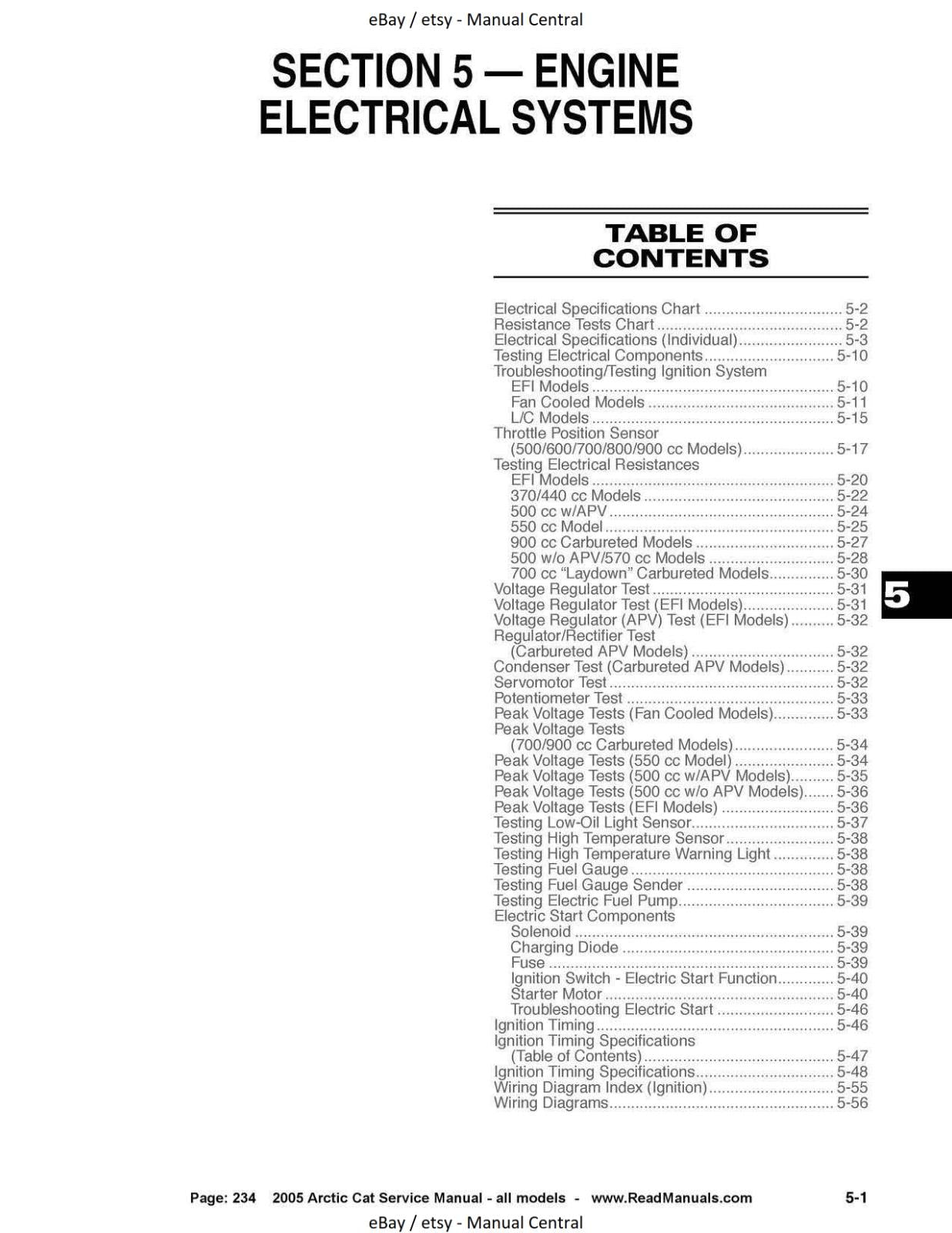 ARCTIC CAT SNOWMOBILE 2005 ALL MODELS -  WORKSHOP SERVICE REPAIR MANUAL