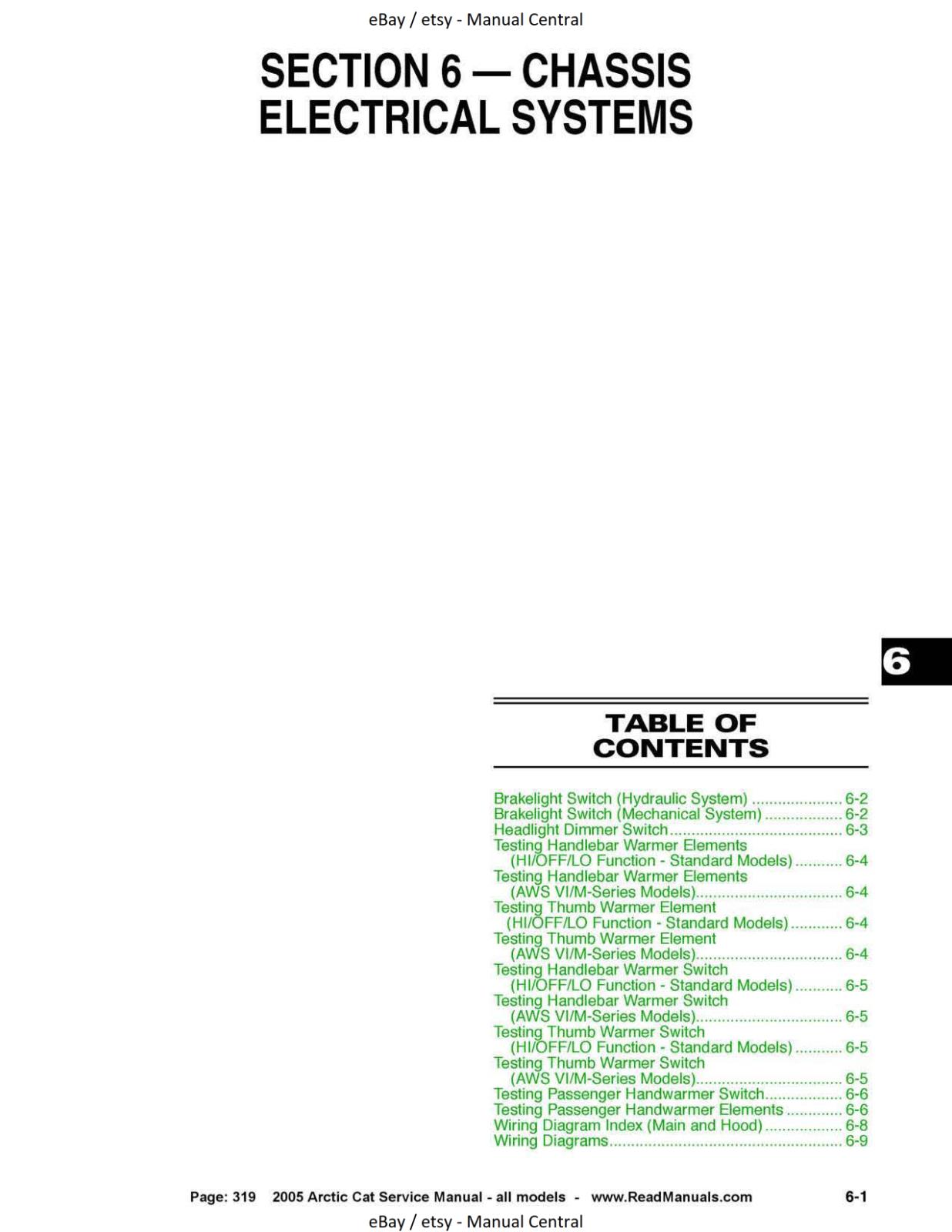 ARCTIC CAT SNOWMOBILE 2005 ALL MODELS -  WORKSHOP SERVICE REPAIR MANUAL