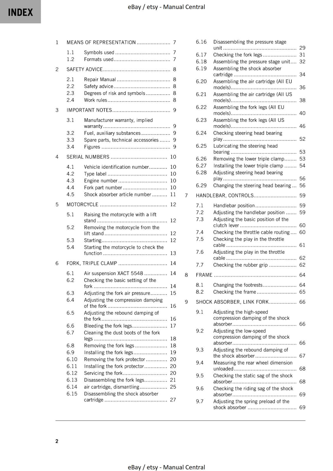 KTM 2020 -  125 150 SX - SERVICE  WORKSHOP REPAIR MANUAL REPRINTED