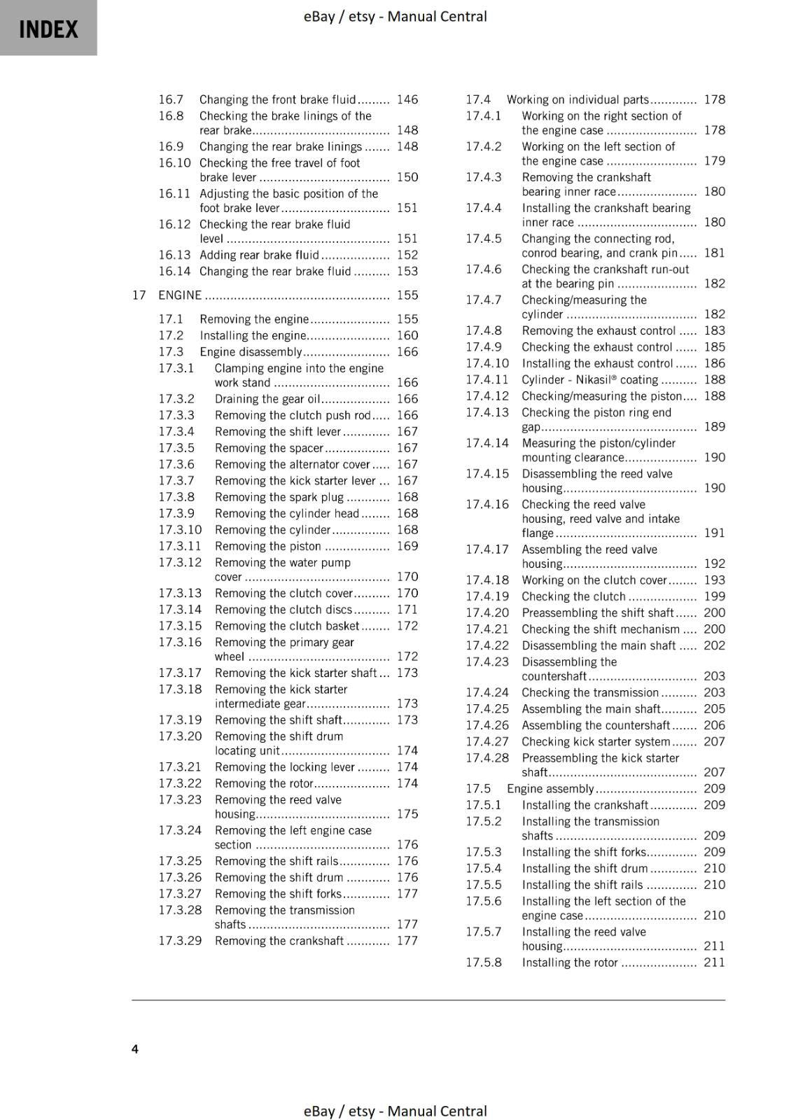 KTM 2020 -  125 150 SX - SERVICE  WORKSHOP REPAIR MANUAL REPRINTED