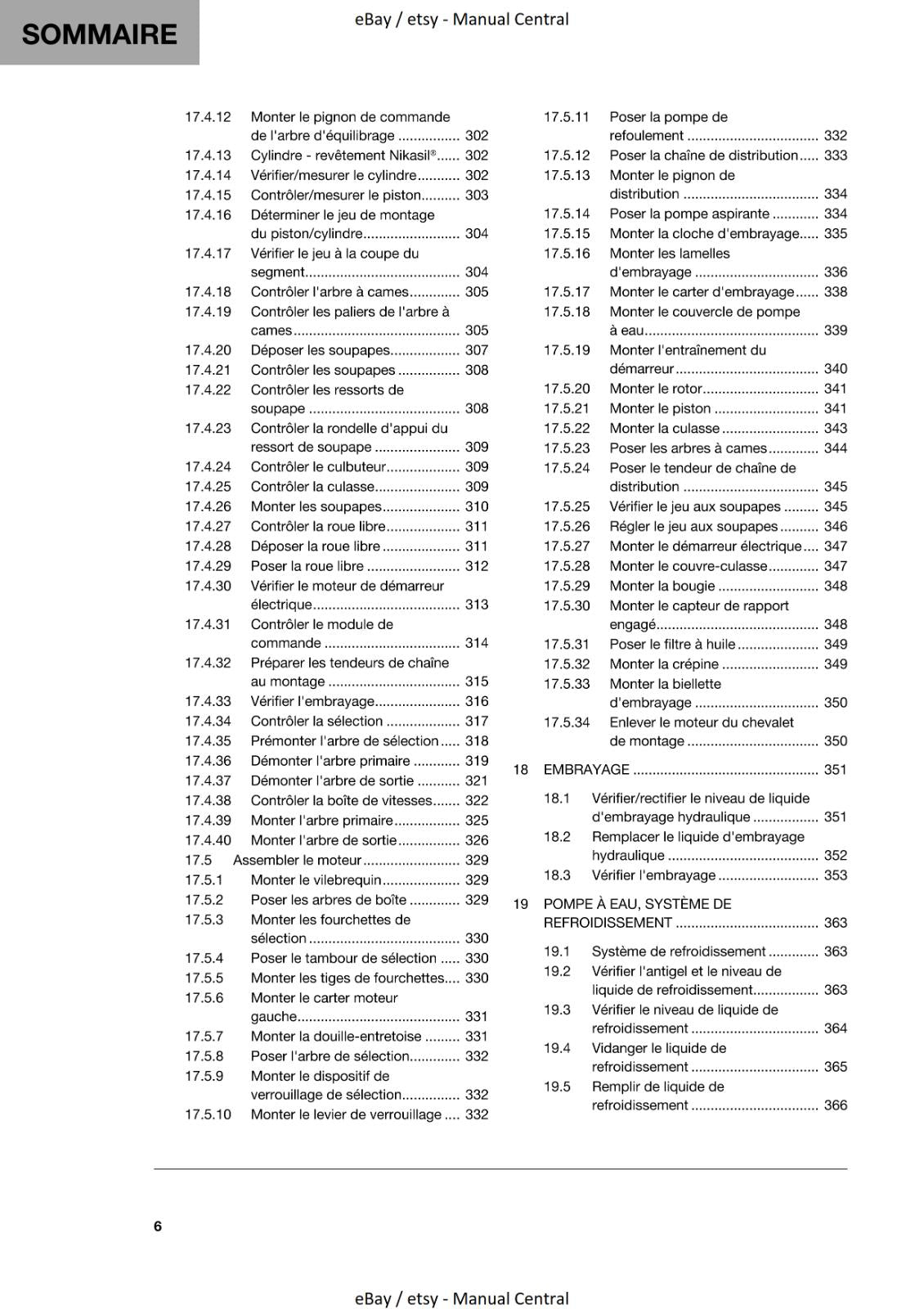 FRENCH LANGUAGE - 2022 HUSQVARNA FC 350 FX 350 MANUEL DE REPARATION