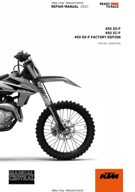 KTM 2021 - 450 XC-F SX-F FACTORY EDITION - WORKSHOP REPAIR SERVICE MANUAL