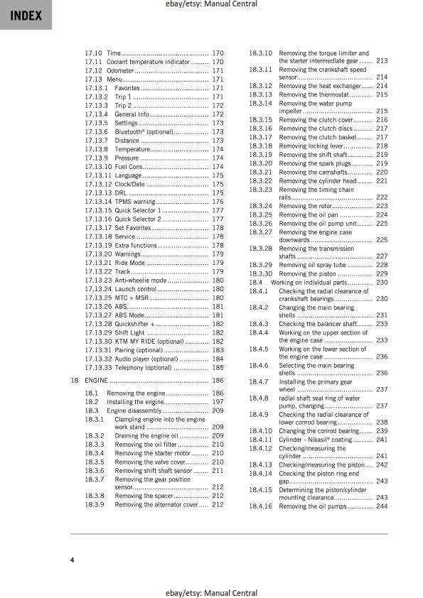 KTM 2021 -  790 DUKE - SERVICE  WORKSHOP REPAIR MANUAL REPRINTED