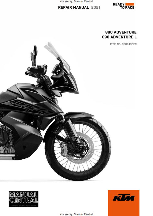 KTM 2021 - 890 ADVENTURE & L - REPAIR WORKSHOP SERVICE MANUAL REPRINT