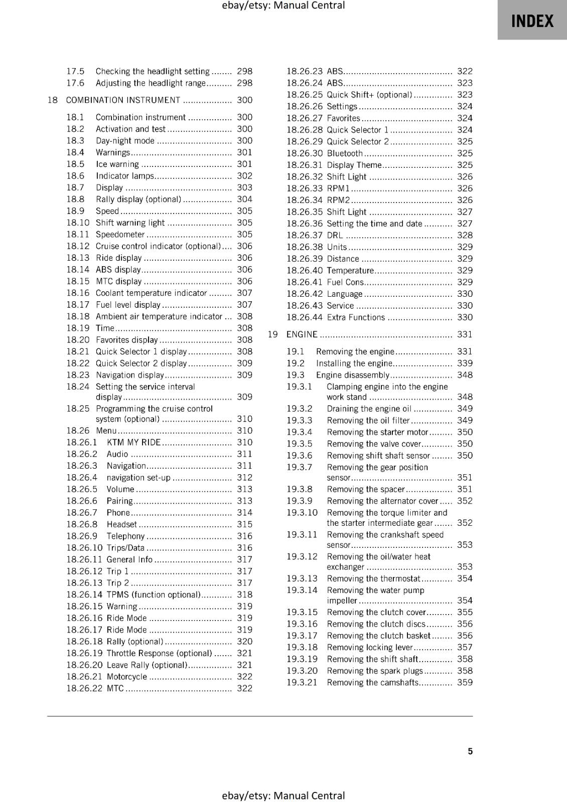 KTM 2021 - 890 ADVENTURE R & RALLY - REPAIR WORKSHOP SERVICE MANUAL REPRINT