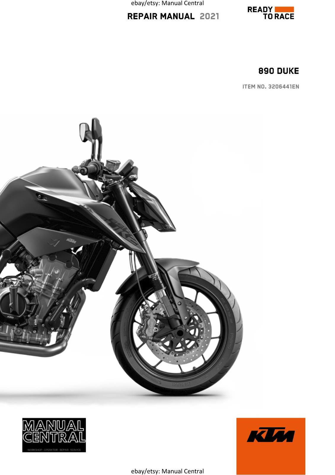 KTM 2021 - 890 DUKE & L - REPAIR WORKSHOP SERVICE MANUAL REPRINT