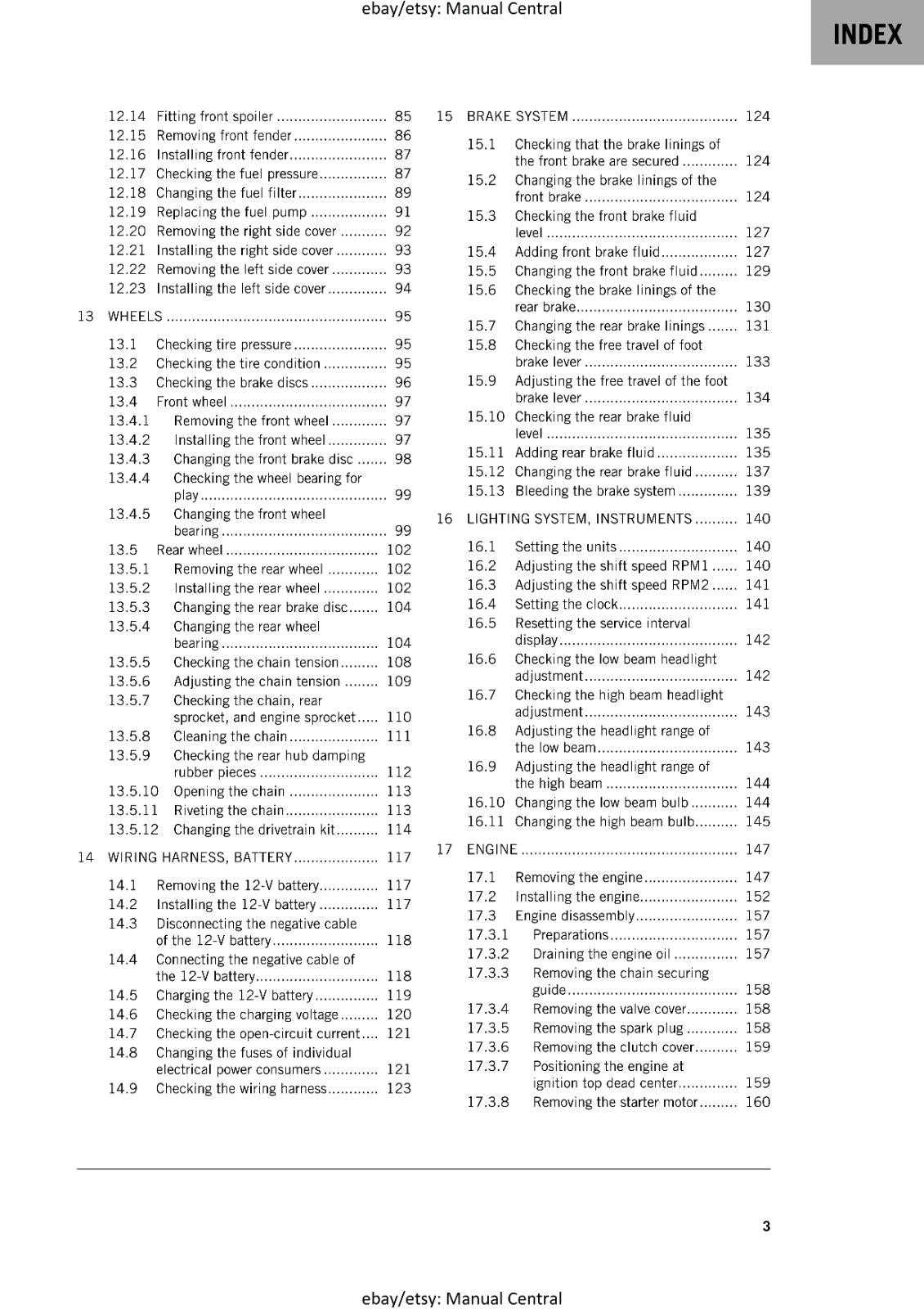 KTM 2021 - RC 200 - REPAIR WORKSHOP SERVICE MANUAL REPRINT