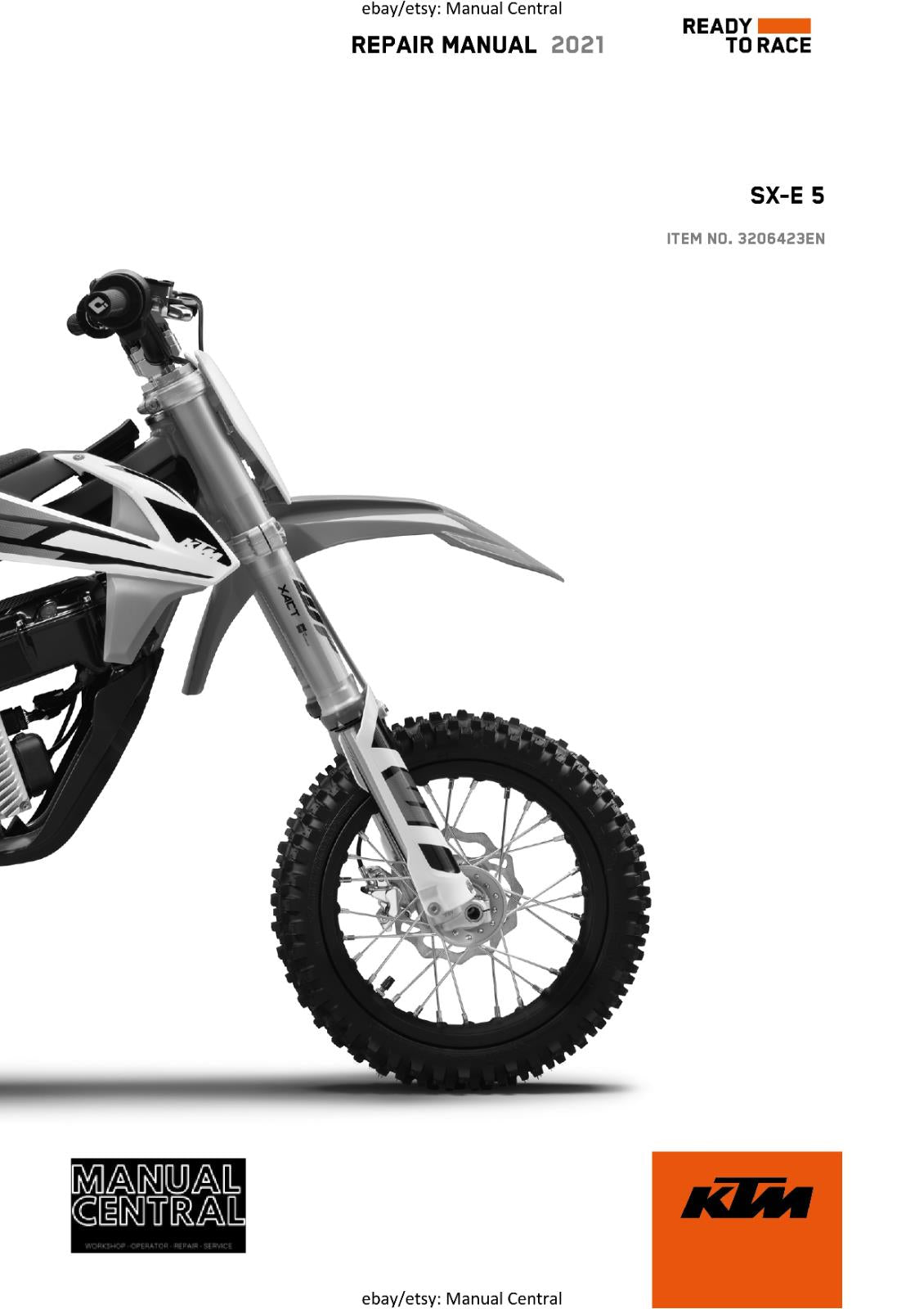 KTM 2021 - SX-E 5 - REPAIR WORKSHOP SERVICE MANUAL REPRINTED