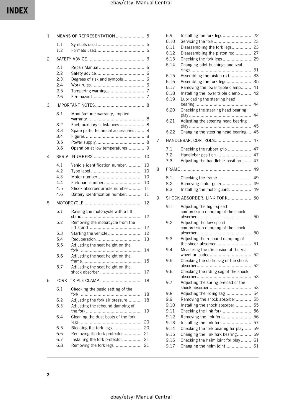 KTM 2021 - SX-E 5 - REPAIR WORKSHOP SERVICE MANUAL REPRINTED