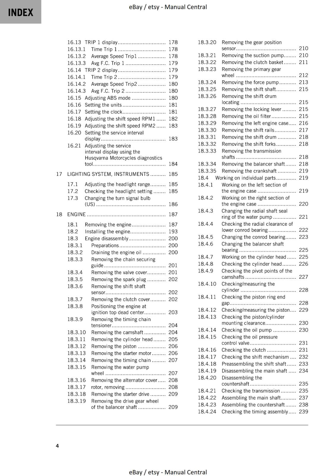 HUSQVARNA 2023 - VITPILEN 401 - WORKSHOP SERVICE REPAIR MANUAL REPRINTED
