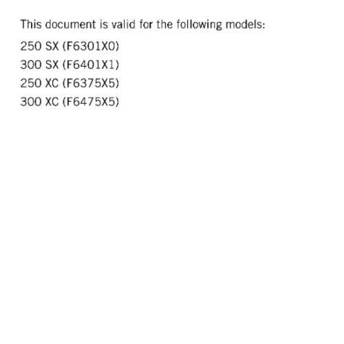 KTM 2024 - 250 300 SX XC - WORKSHOP SERVICE MANUAL COMB BOUND