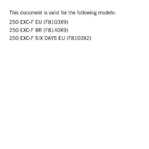 KTM 2024 - 250 EXC-F SIX DAYS - WORKSHOP SERVICE MANUAL COMB BOUND