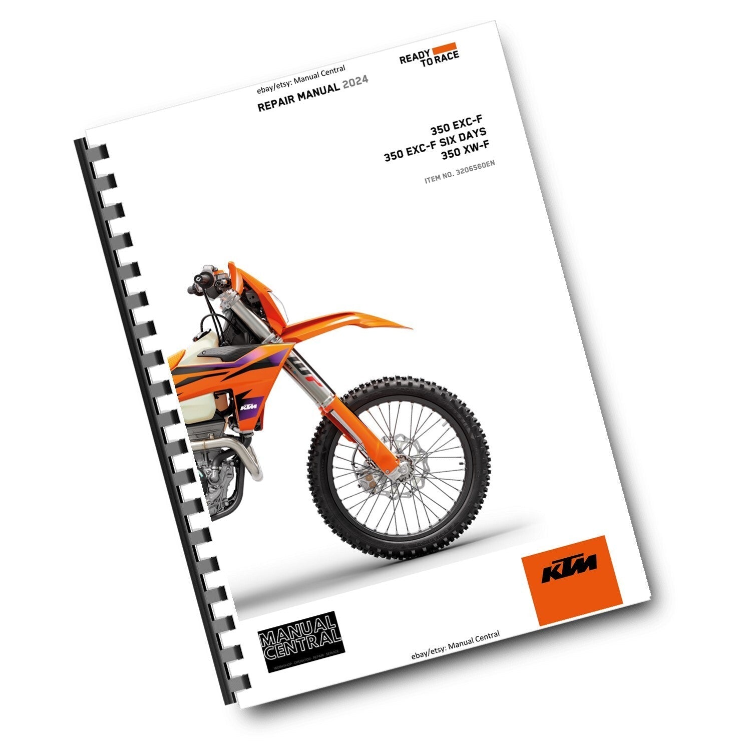 KTM 2024 - 350 EXC-F SIX DAYS XW-F - WORKSHOP SERVICE MANUAL COMB BOUND