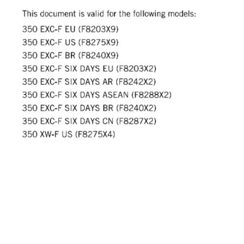 KTM 2024 - 350 EXC-F SIX DAYS XW-F - WORKSHOP SERVICE MANUAL COMB BOUND