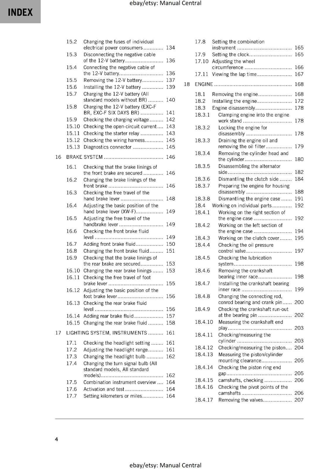 KTM 2024 - 350 EXC-F SIX DAYS XW-F - WORKSHOP SERVICE MANUAL COMB BOUND