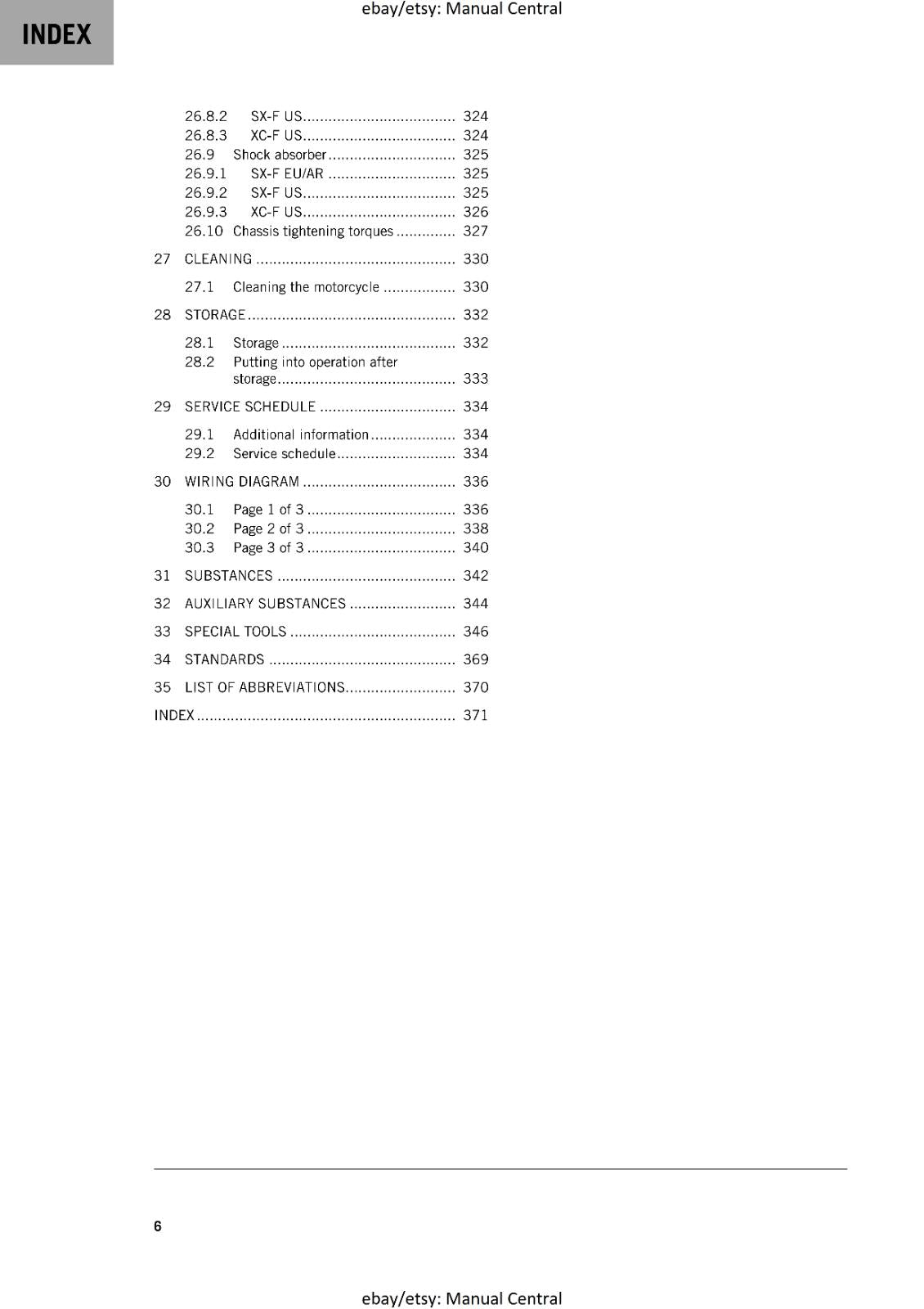 KTM 2024 - 350 SX-F XC-F - WORKSHOP SERVICE MANUAL COMB BOUND