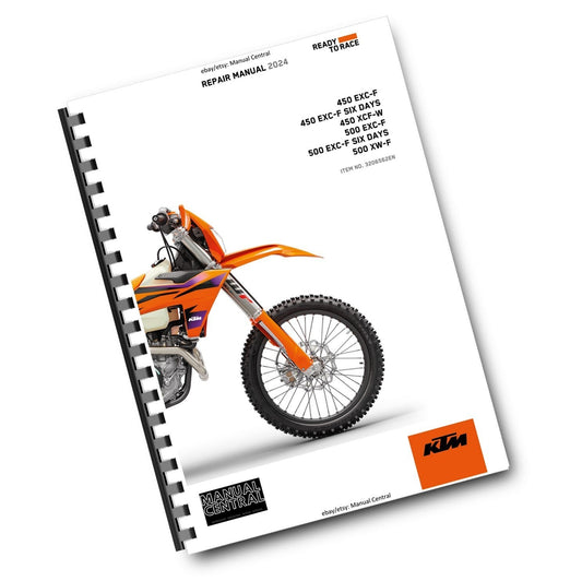 KTM 2024 - 450 500 EXC-F SIX DAYS XW-F - WORKSHOP SERVICE MANUAL COMB BOUND