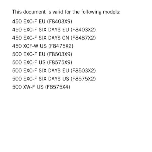 KTM 2024 - 450 500 EXC-F SIX DAYS XW-F - WORKSHOP SERVICE MANUAL COMB BOUND