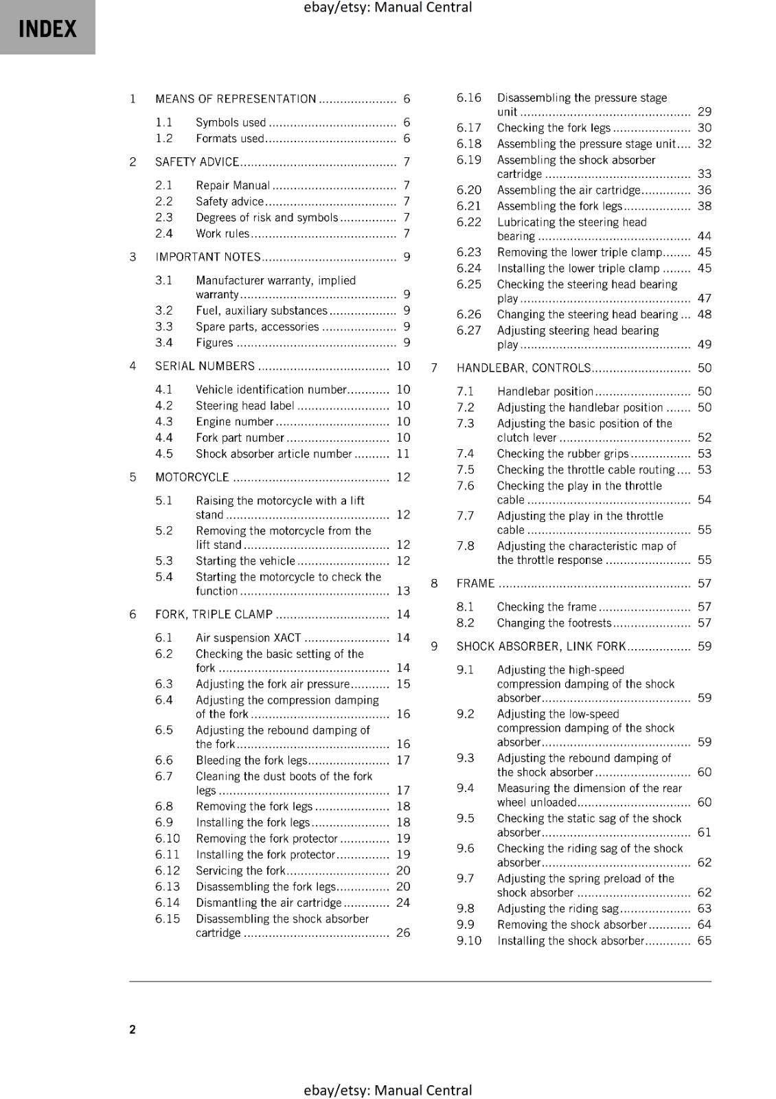 KTM 2024 - 450 SMR- WORKSHOP SERVICE MANUAL COMB BOUND