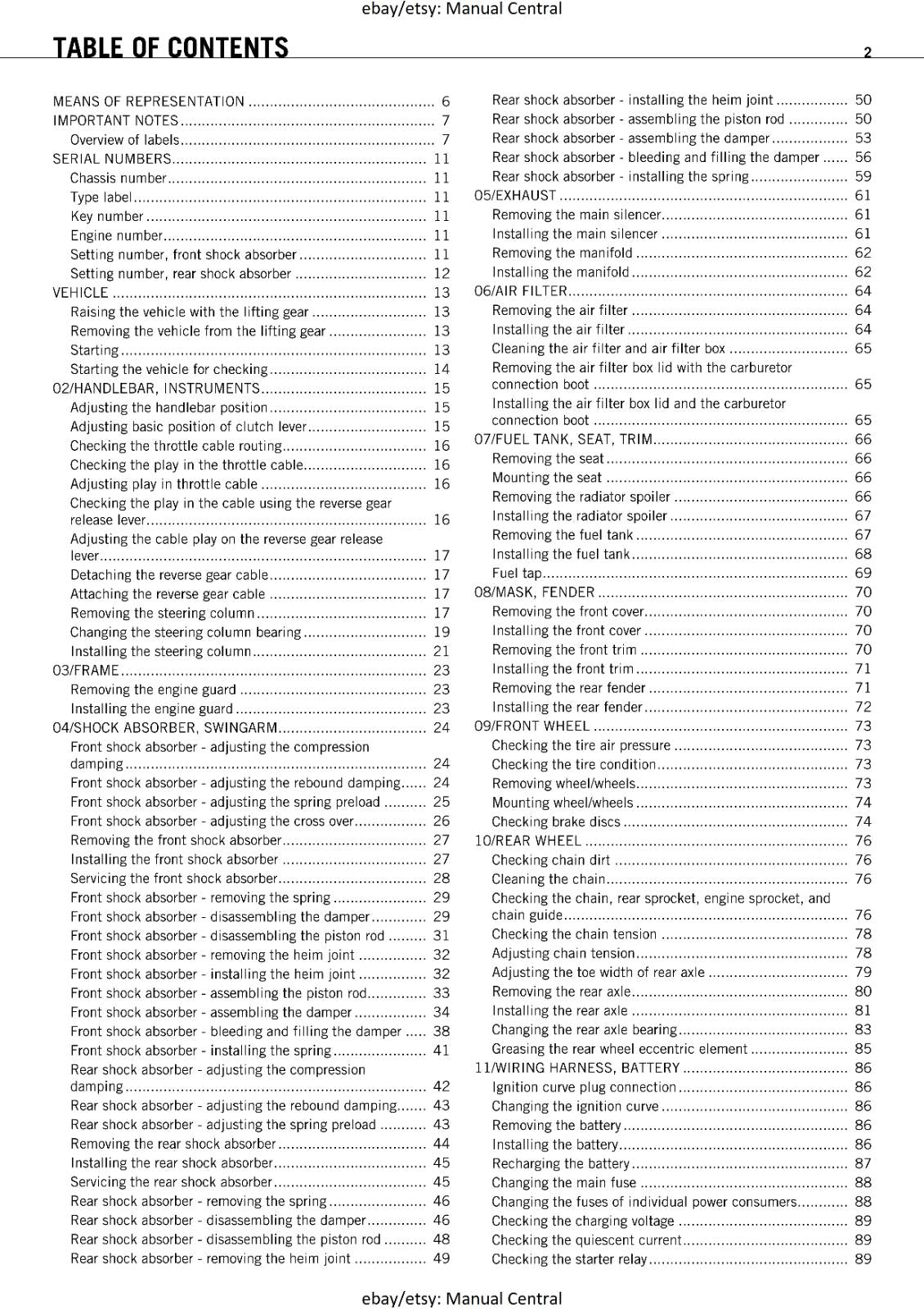 KTM ATV 2009 - 450 525 XC ATV -  WORKSHOP REPAIR SERVICE MANUAL REPRINTED