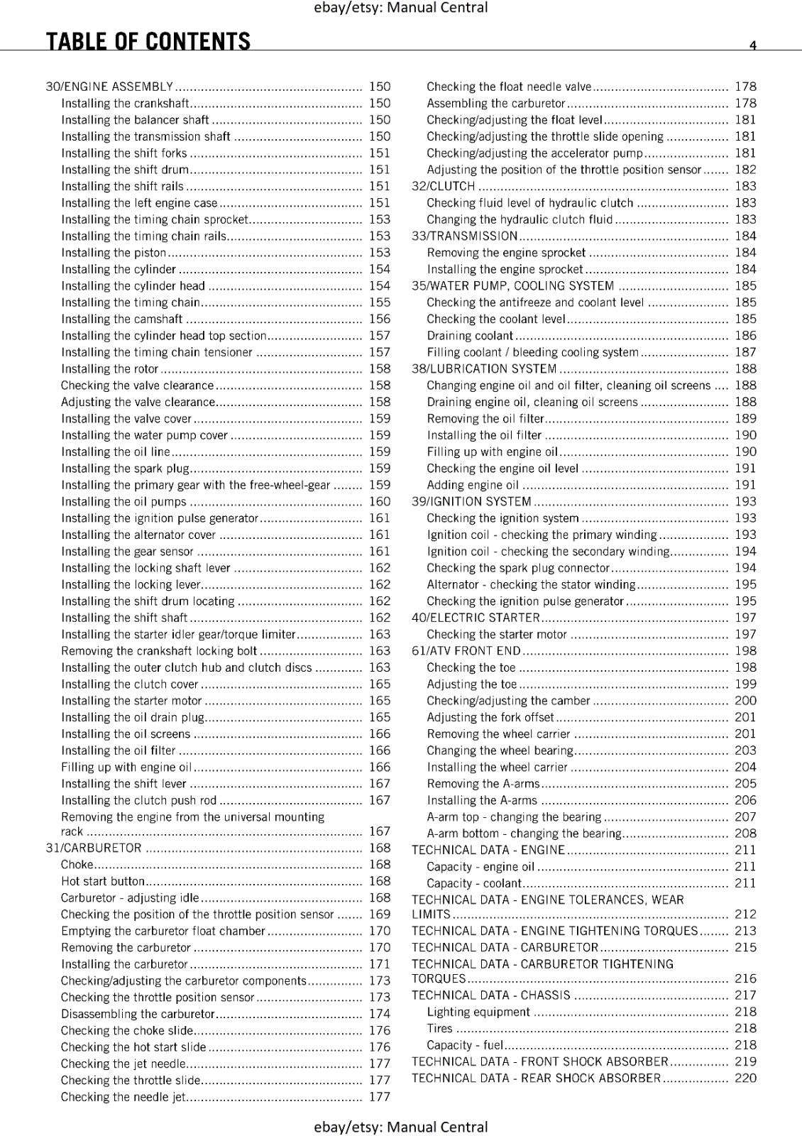 KTM ATV 2010 - 525 XC ATV -  WORKSHOP REPAIR SERVICE MANUAL REPRINTED