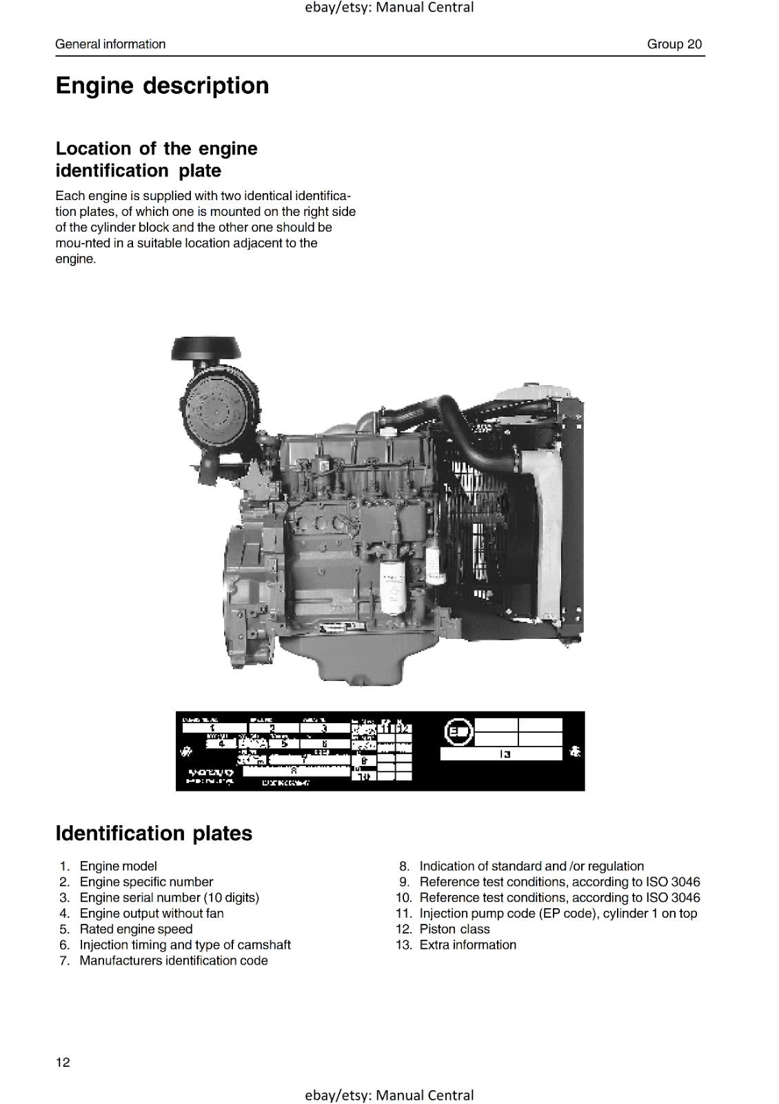 VOLVO PENTA - TAD722GE TAD722VE TAD730/731/732/733  GROUP 20-26 WORKSHOP MANUAL