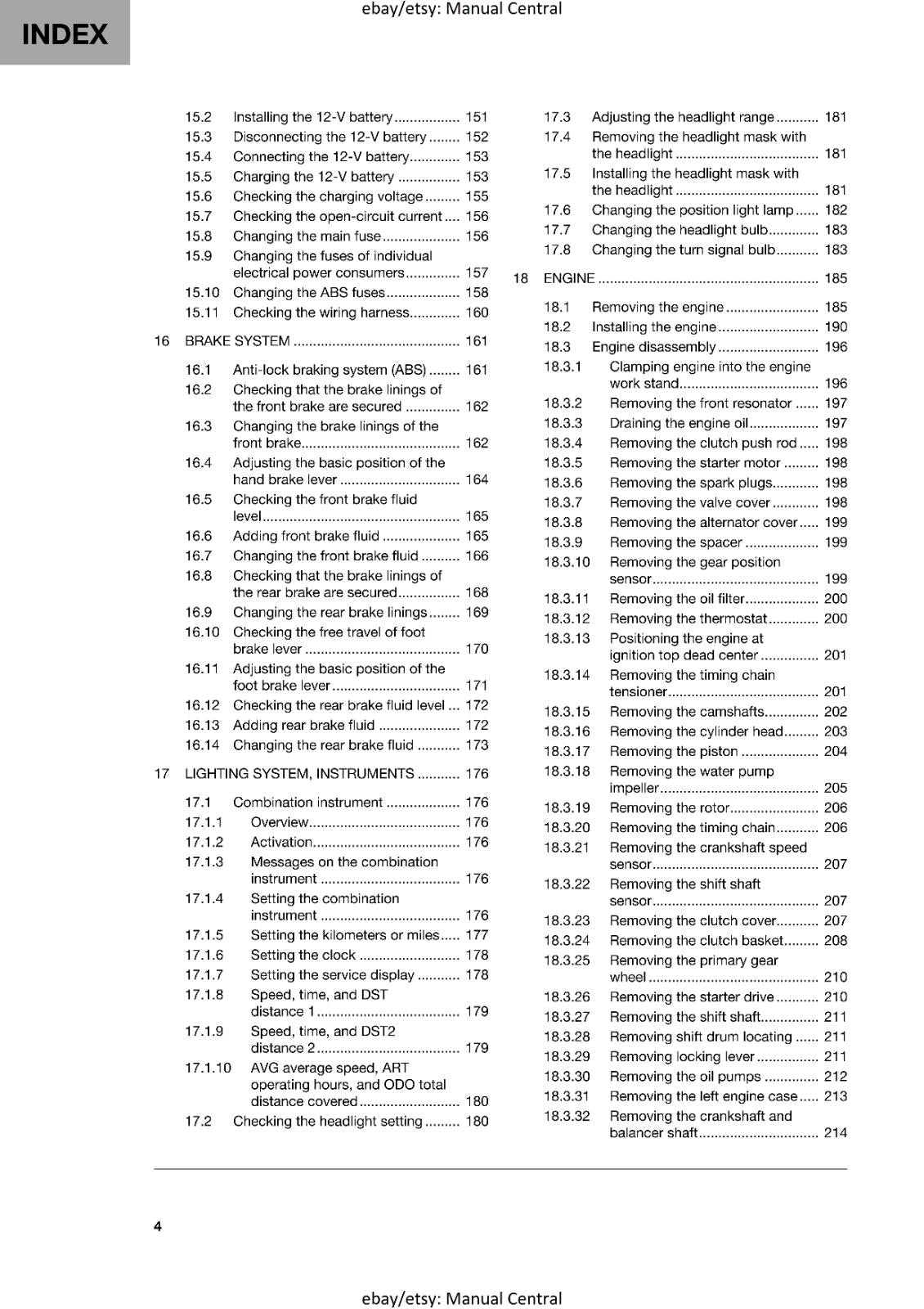 HUSQVARNA 2024 - 701 ENDURO US - REPAIR WORKSHOP SERVICE MANUAL REPRINTED
