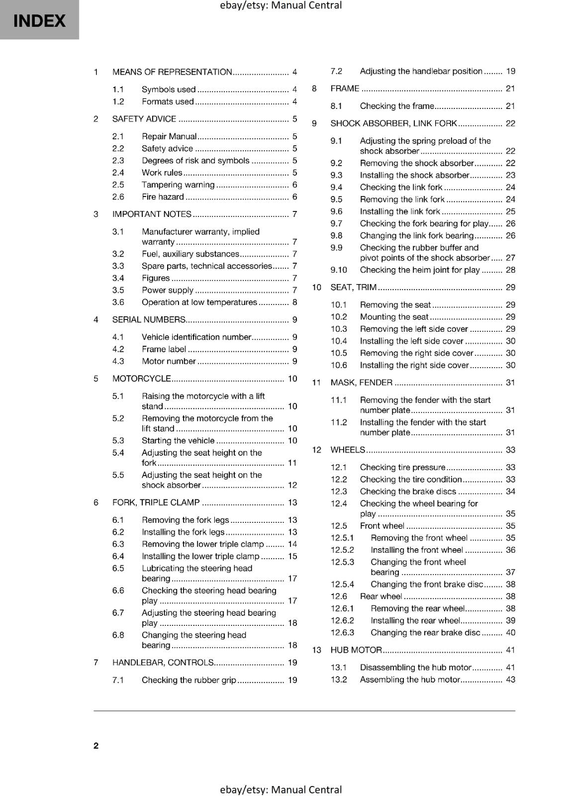 HUSQVARNA 2024 - EE 2 - REPAIR WORKSHOP SERVICE MANUAL REPRINTED