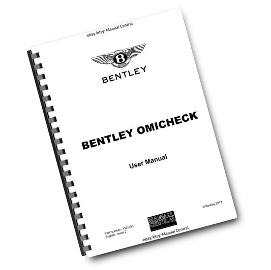 BENTLEY OMICHECK USER MANUAL - REPRINTED COMB BOUND