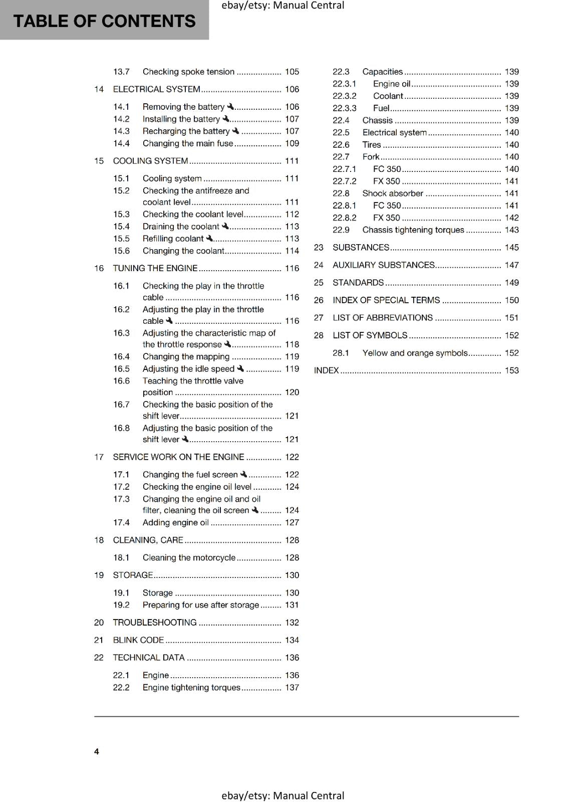 2 MANUAL SET - HUSQVARNA 2019 - FC FX 350 REPAIR & OWNERS MANUAL