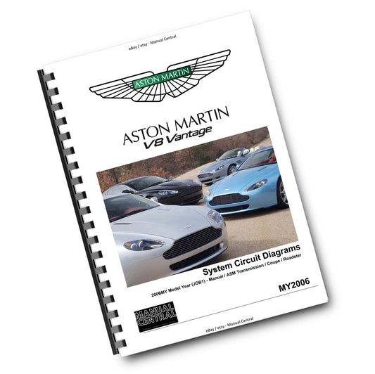 ASTON MARTIN V8 VANTAGE ELECTRICAL WIRING CIRCUIT DIAGRAMS MANUAL 2006
