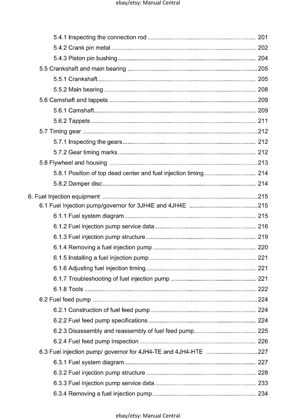 YANMAR 3JH4E 4JH4E 4JH4-TE 4JH4-HTE SERVICE WORKSHOP MANUAL REPRINTED