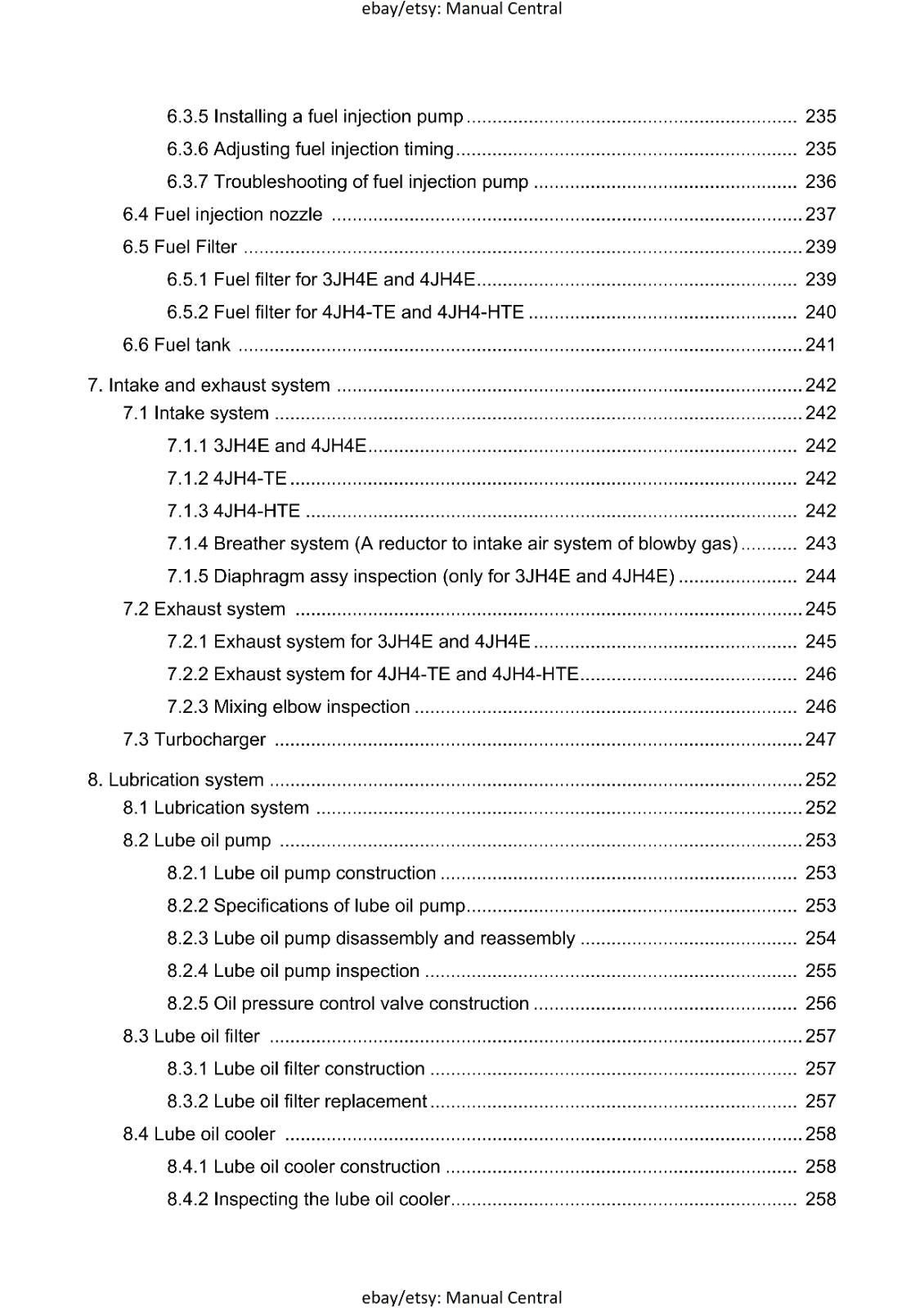 YANMAR 3JH4E 4JH4E 4JH4-TE 4JH4-HTE SERVICE WORKSHOP MANUAL REPRINTED