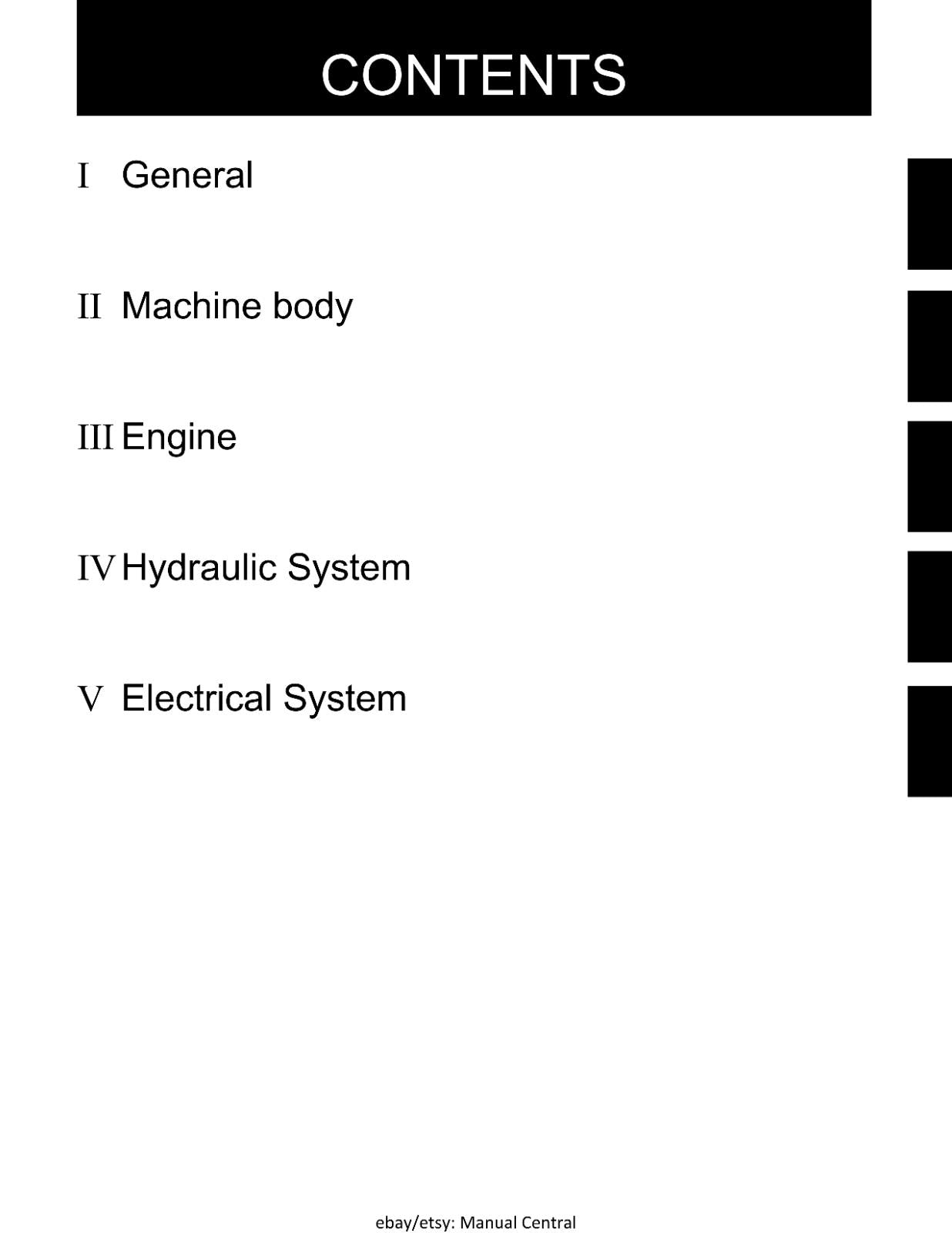 KUBOTA KX61-3 KX71-3 EXCAVATOR WORKSHOP SERVICE - SERVICE CHAPTER