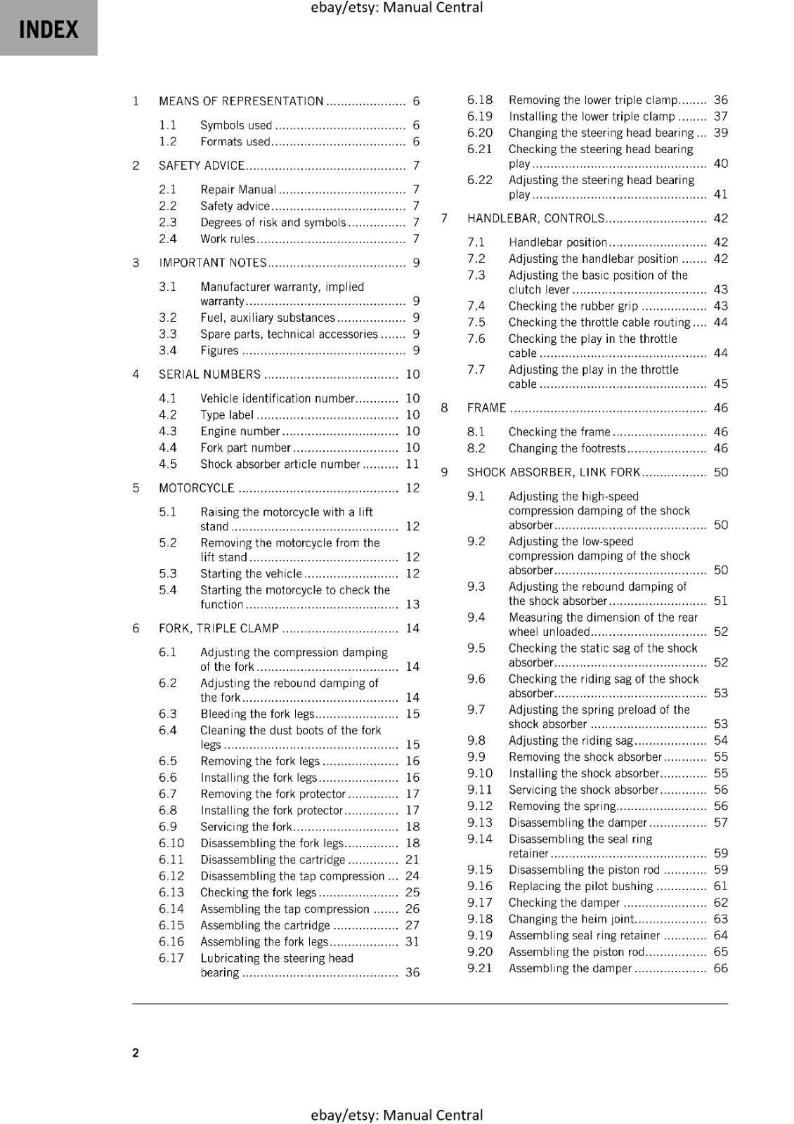 KTM 2022 - 300 EXC - REPAIR WORKSHOP SERVICE MANUAL REPRINTED