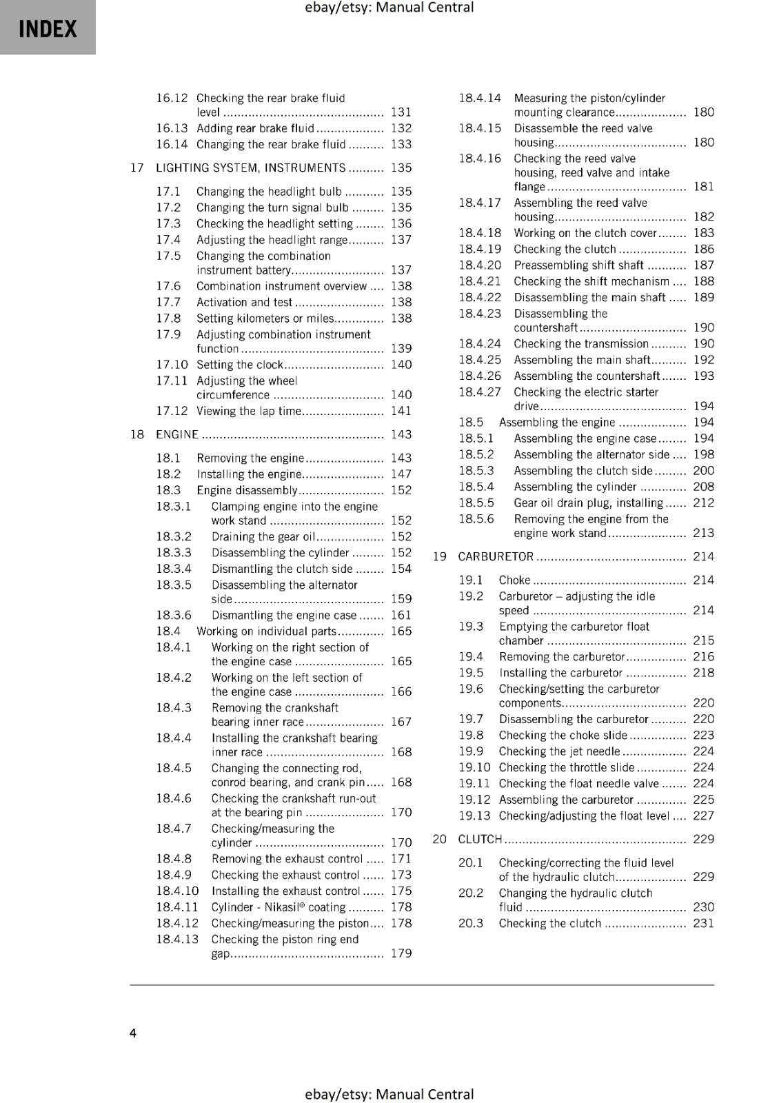 KTM 2022 - 300 EXC - REPAIR WORKSHOP SERVICE MANUAL REPRINTED